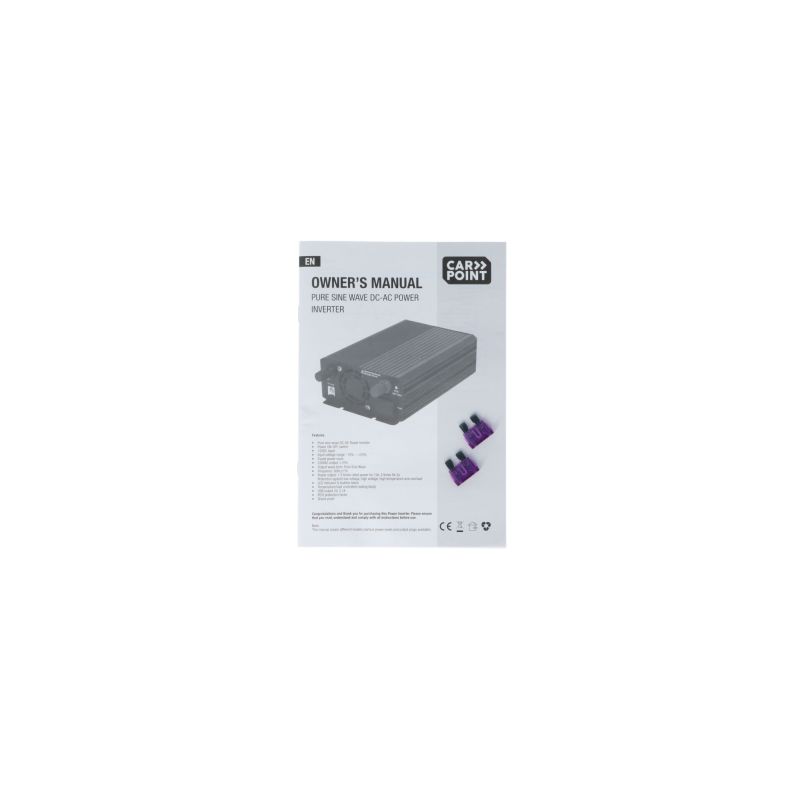 Carpoint Carpoint Pure Sinus Omvormer 12V>230V 500W Frans/Belgisch stopcontact 0510367