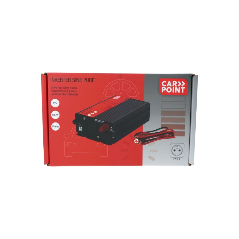 Carpoint Carpoint Pure Sinus Omvormer 12V>230V 500W Frans/Belgisch stopcontact 0510367