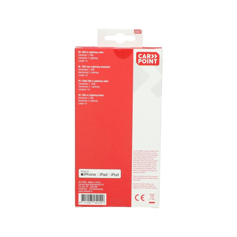Carpoint Carpoint USB>Lightning kabel 1 Meter 0517068