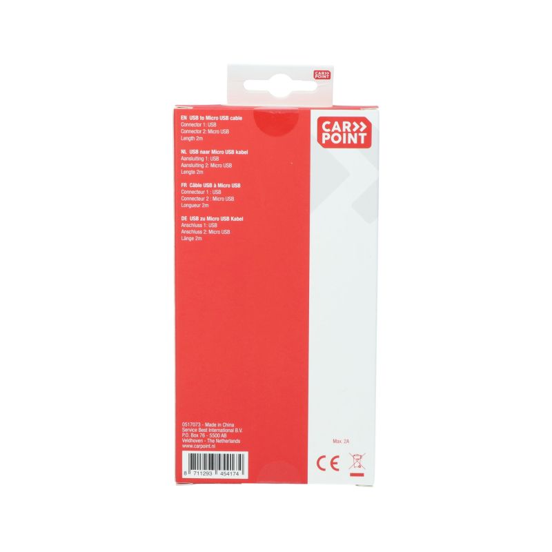 Carpoint Carpoint USB>Micro USB kabel 2 Meter  0517073