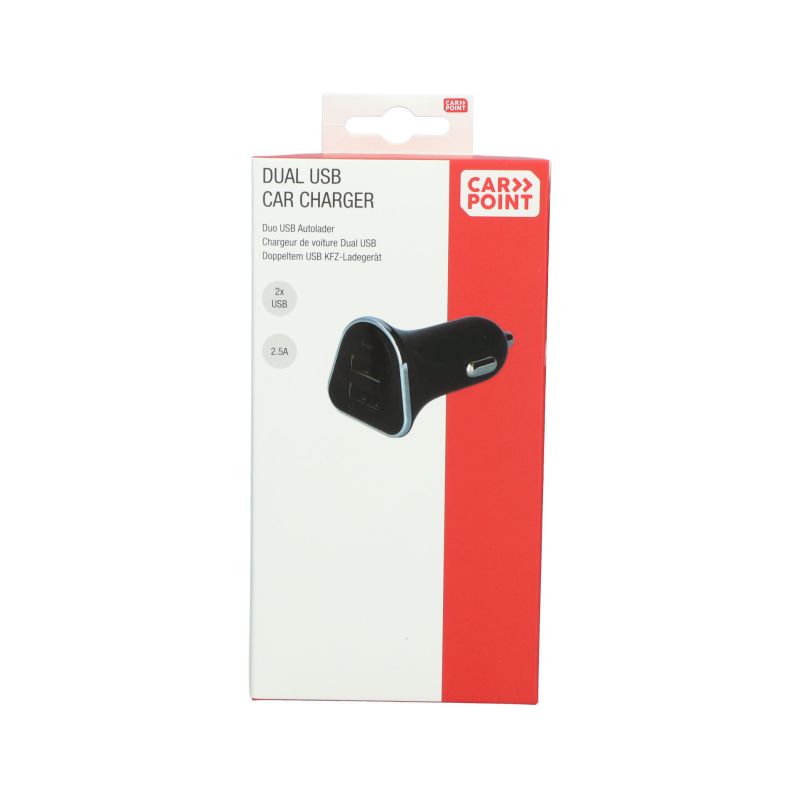 Carpoint Carpoint 12/24V Duo USB Autolader 2.5A 0517074
