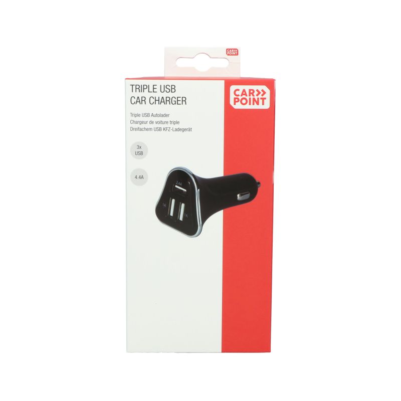 Carpoint Carpoint 12/24V Triple USB Autolader 4.4A 0517075