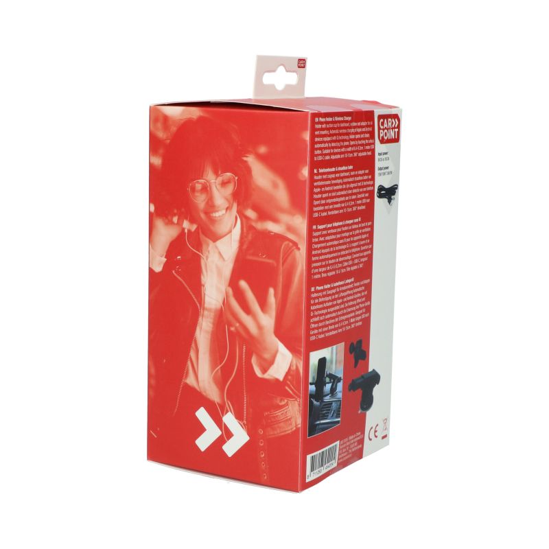 Carpoint Carpoint 3in1 Smartphone Houder & Draadloze Qi Lader 0517076