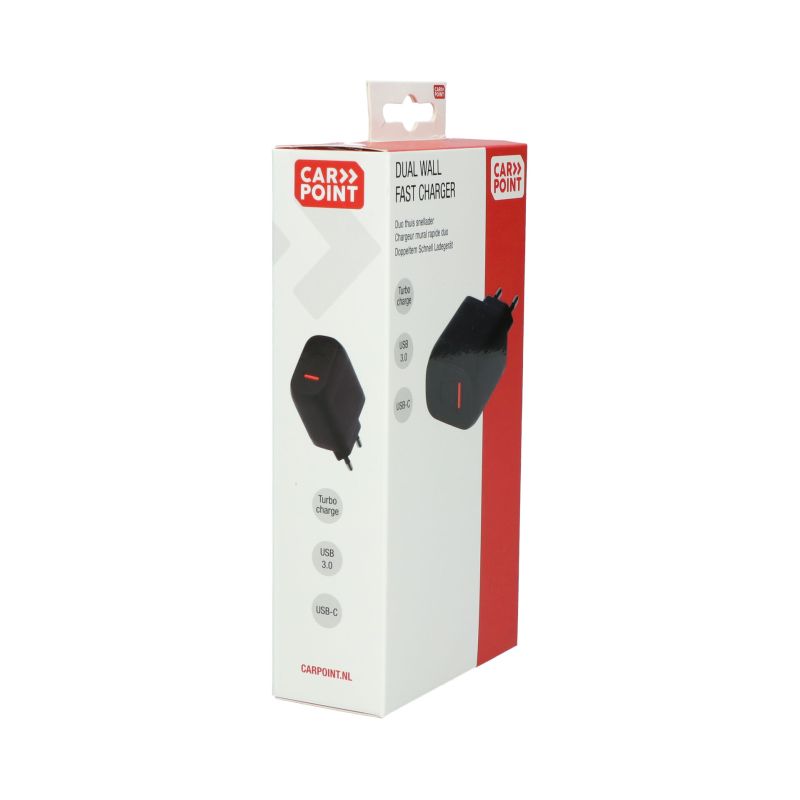 Carpoint Carpoint Duo Thuis Snellader 20W USB-C + 18W USB 3.0 0517078