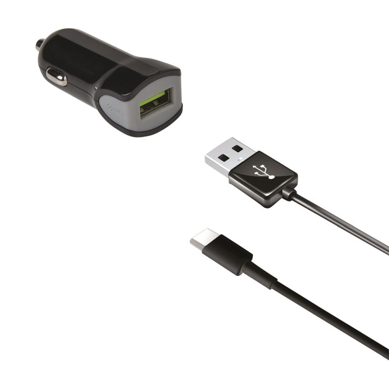 Celly Celly Autolader USB-C 2.4A zwart 0517546