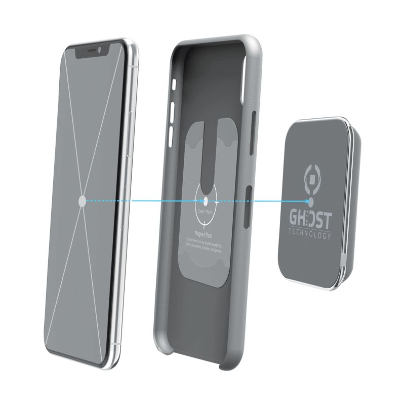 Celly Celly Magnetische telefoonhouder Ghost + Draadloze Lader   0517610