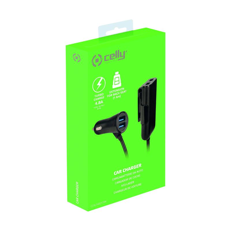 Celly Celly Autolader 4 USB 1.6 meter 0517631