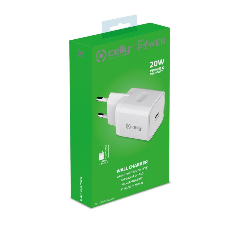 Celly Celly thuislader USB-C 20 Watt 0517648