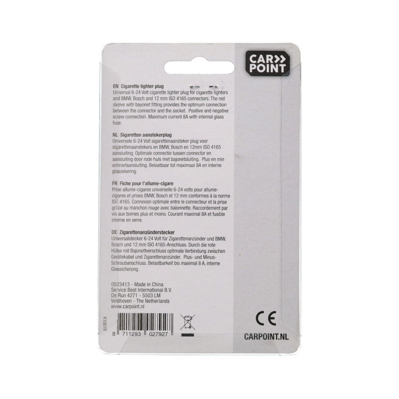 Carpoint Carpoint 6-24V Sigaretten Aanstekerplug 8A 0523413