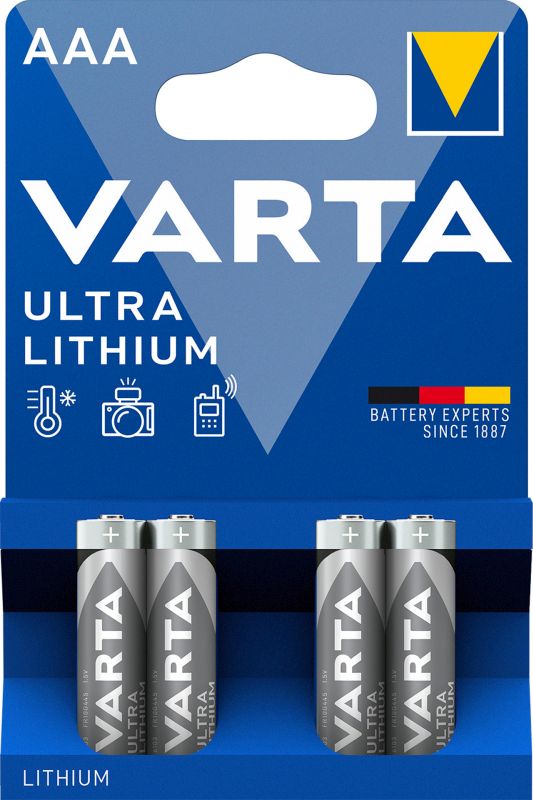 Varta Varta  Batterijen Ultra Lithium LR03/AAA 1,5V 0568021