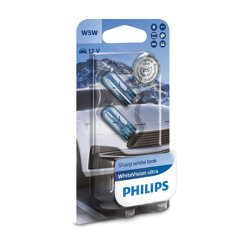 Philips Philips 12961WVUB2 White Vision Ultra W5W 2 stuks 0730285