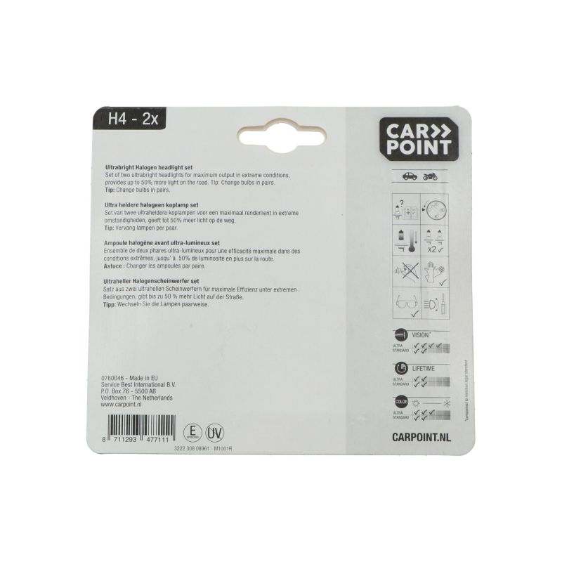 Carpoint Carpoint Ultrabright Autolampen H4 12V 60/55W 2 Stuks 0760046