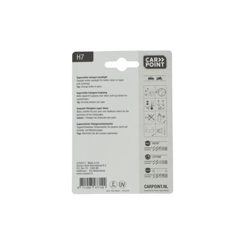 Carpoint Carpoint Superwhite Autolamp H7 12V 55W 0760073