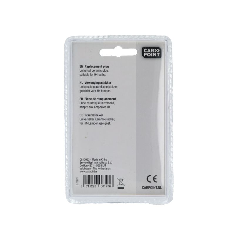 Carpoint Vervangingstekker H4 lamp keramiek 0810093