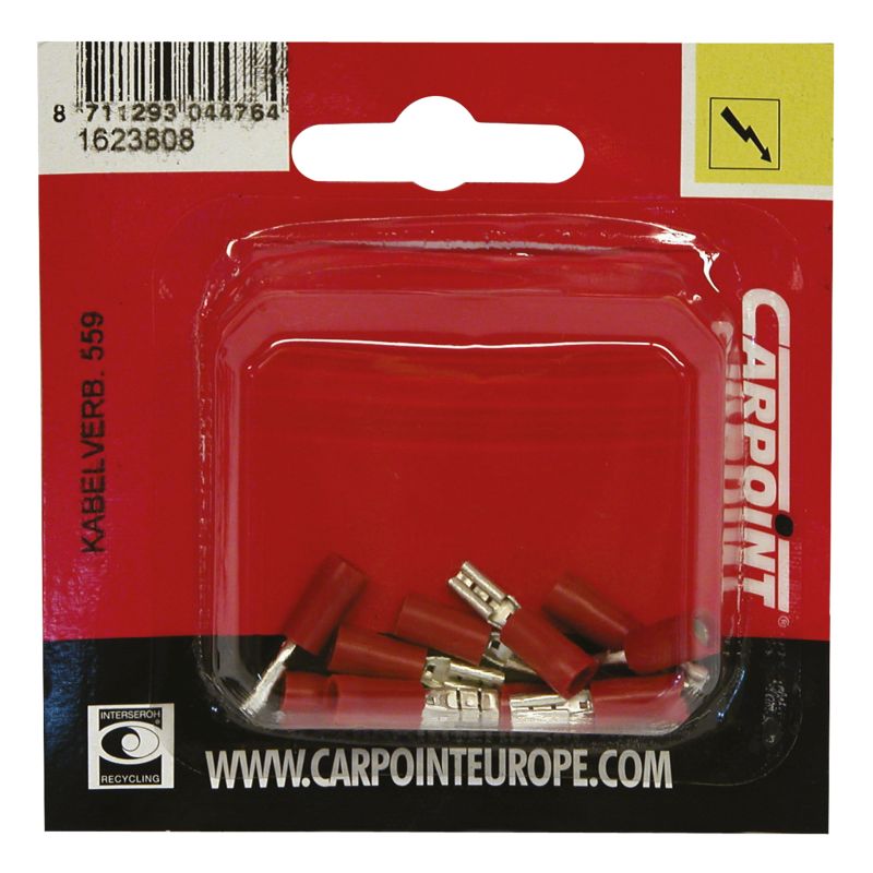 Carpoint Carpoint Vlakstekerhuls 559 Rood 2.8x0.5mm 10 Stuks 1623808