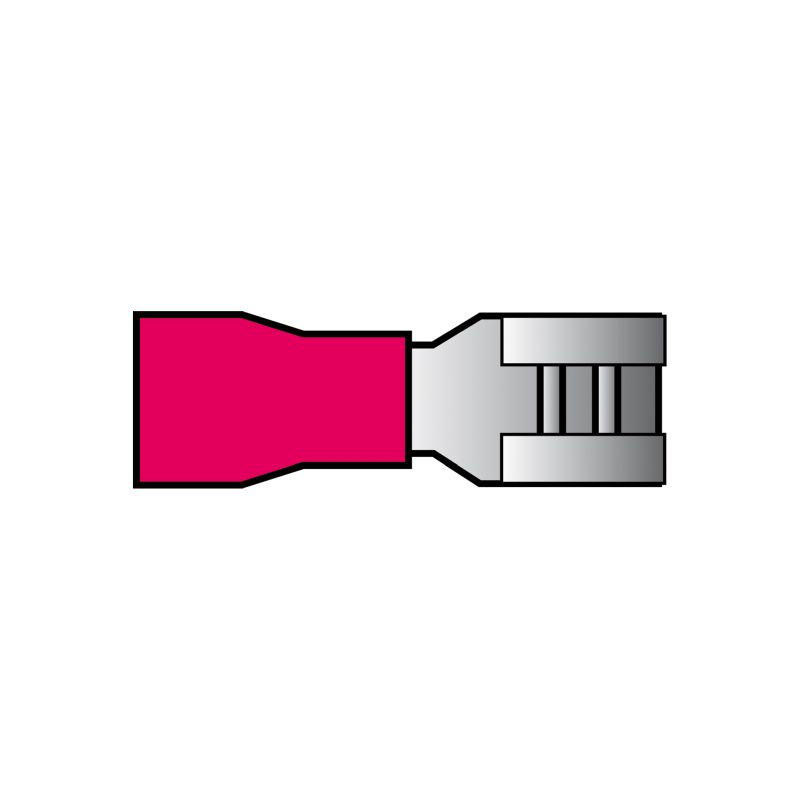 Carpoint Carpoint Vlakstekerhuls 741 Rood 4.8x0.5mm 10 Stuks 1623814