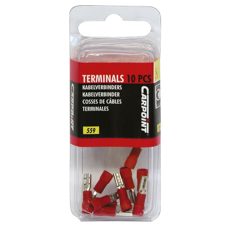 Carpoint Carpoint Vlakstekerhuls 559 Rood 2.8x0.5mm Blister 10 Stuks 1624008