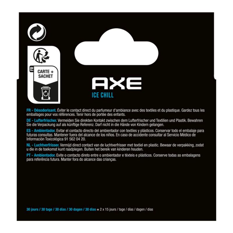 AXE AXE Navulling Luchtverfrisser Alu Houder Ice Chill 2 Stuks 1711761