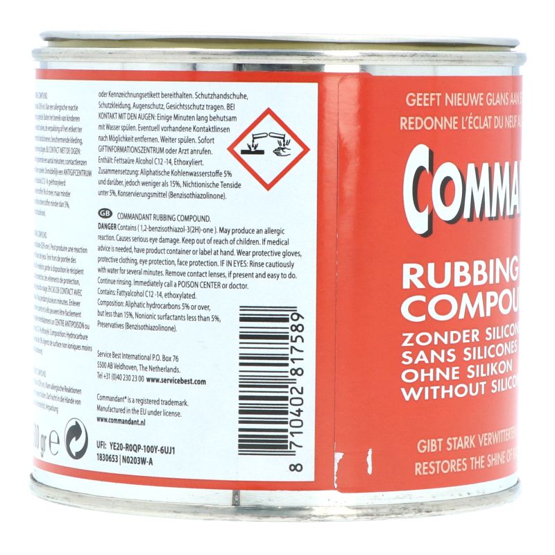 Commandant Commandant Rubbing Compound 3 500gr 1830653
