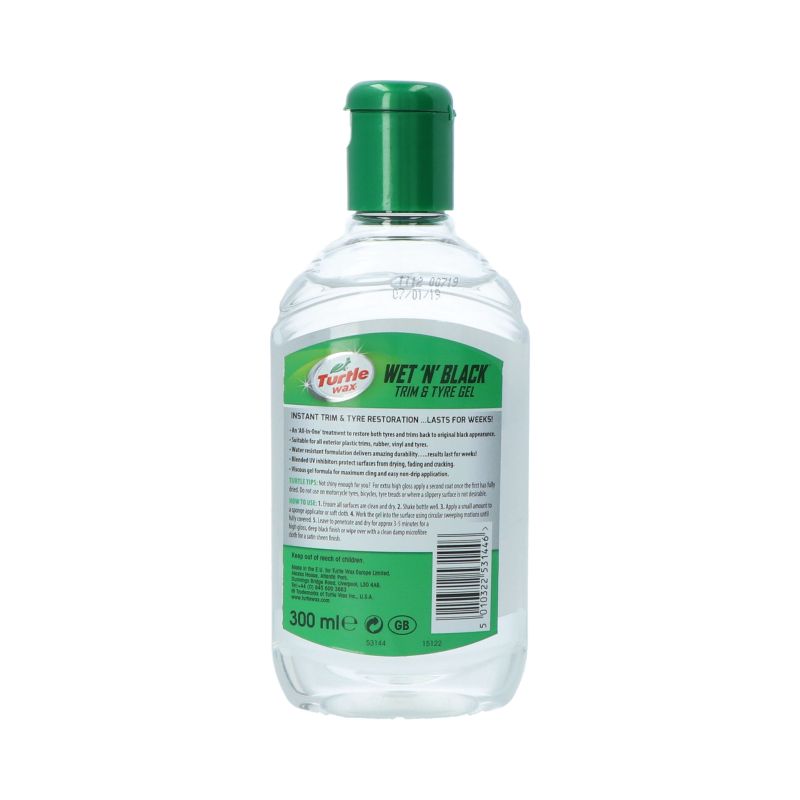 Turtle Wax Turtle Wax 53165 Wet N Black Tyre & Trim gel 300ml 1830923