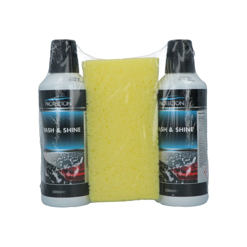 Protecton Protecton Wash & Shine Set 2x 500ml met Spons 1890121