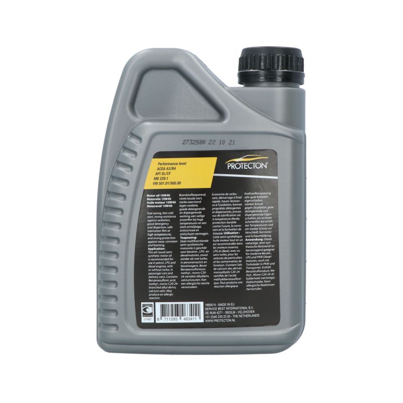 Protecton Protecton Motorolie Semi-Synthetisch 10W-40 A3/B4 1 Liter 1890514