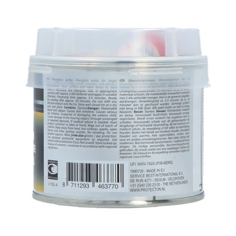 Protecton Protecton Glasvezelplamuur 250gr 1890726