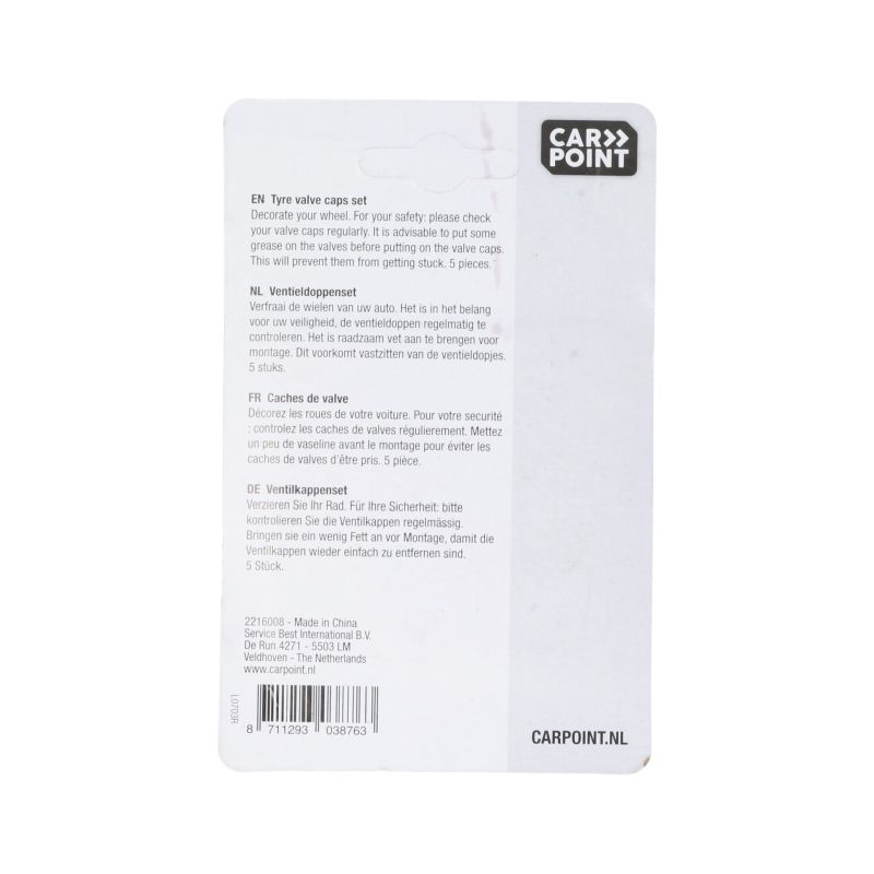 Carpoint Carpoint Ventieldoppen Zuiger Rood 5 Stuks 2216008