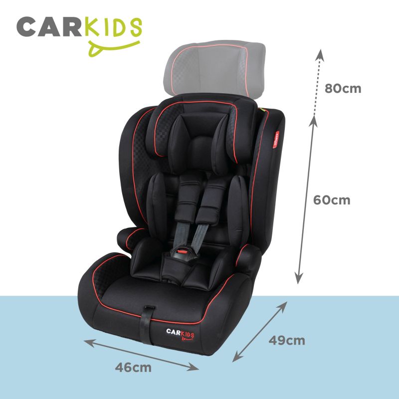 Carkids Carkids I-Size Kinderzitje Luca 76-150cm Zwart/Rood  4310033