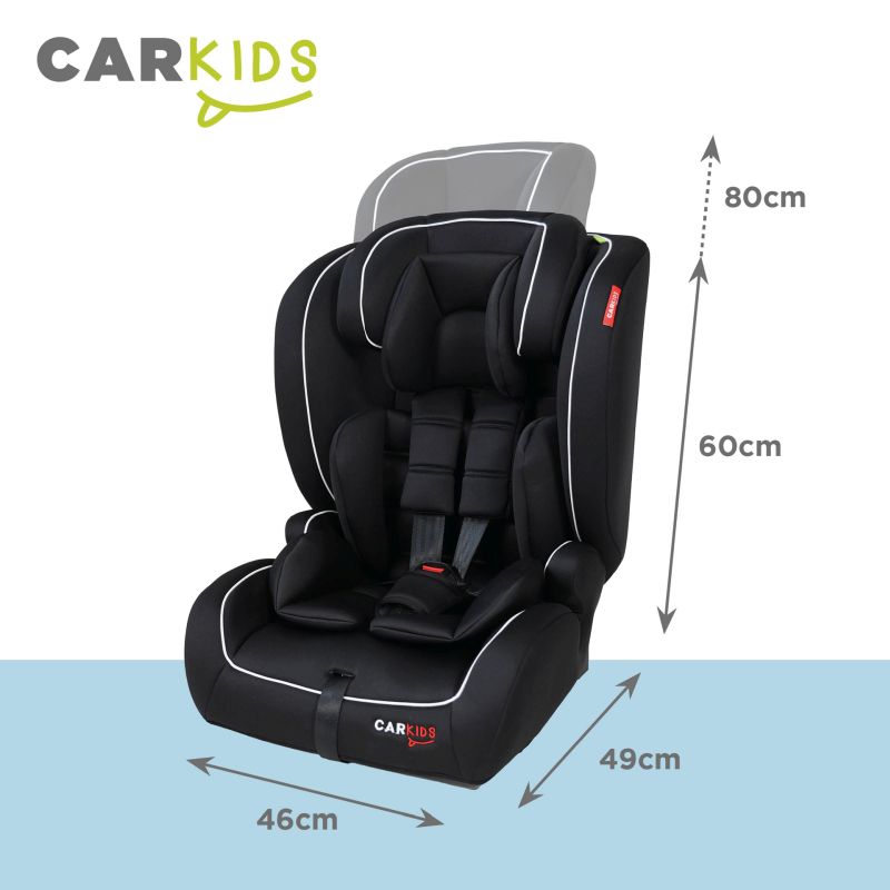 Carkids Carkids I-Size Kinderzitje Jessie 76-150cm Isofix Zwart/Wit 4310034