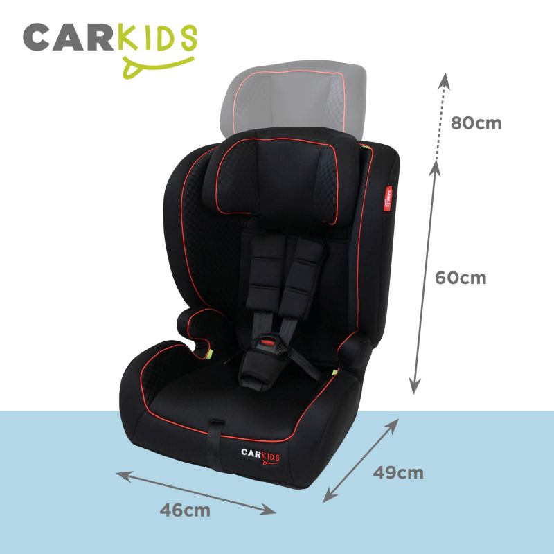 Carkids Carkids I-Size Kinderzitje Jessie 76-150cm Isofix Zwart/Rood 4310035