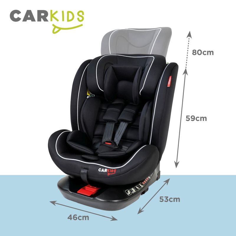Carkids Carkids I-Size Kinderzitje Darcy 360° Draaibaar 40-150cm Isofix Zwart/Wit 4310036
