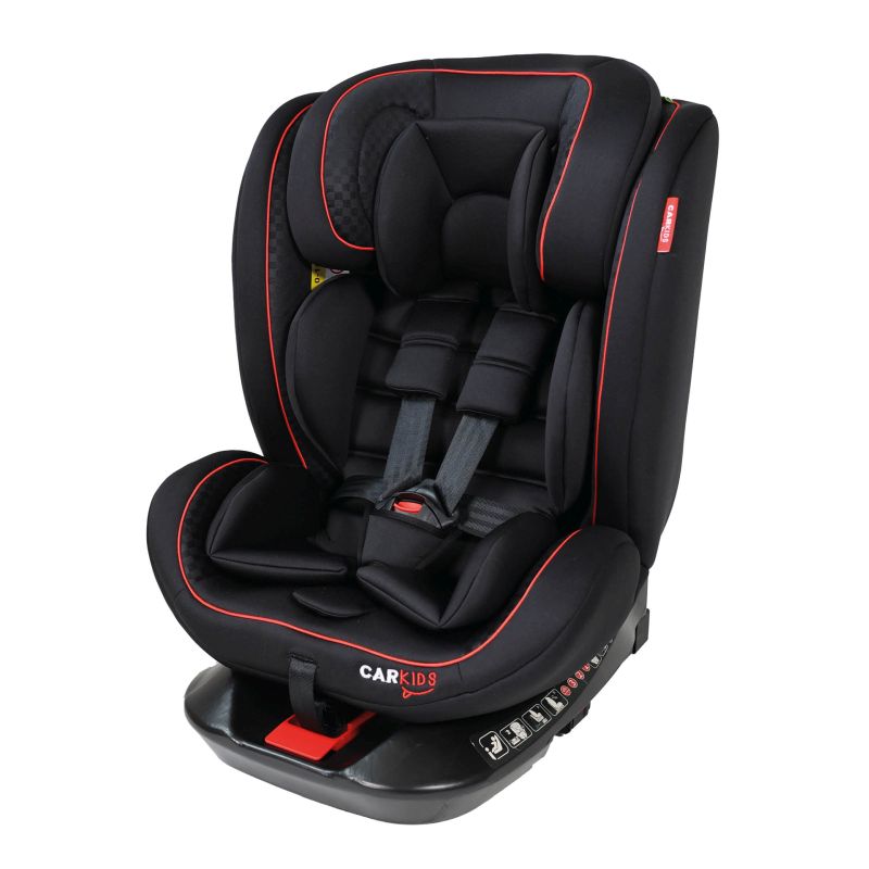 Carkids Carkids I-Size Kinderzitje Darcy 360° Draaibaar 40-150cm Isofix Zwart/Rood 4310037