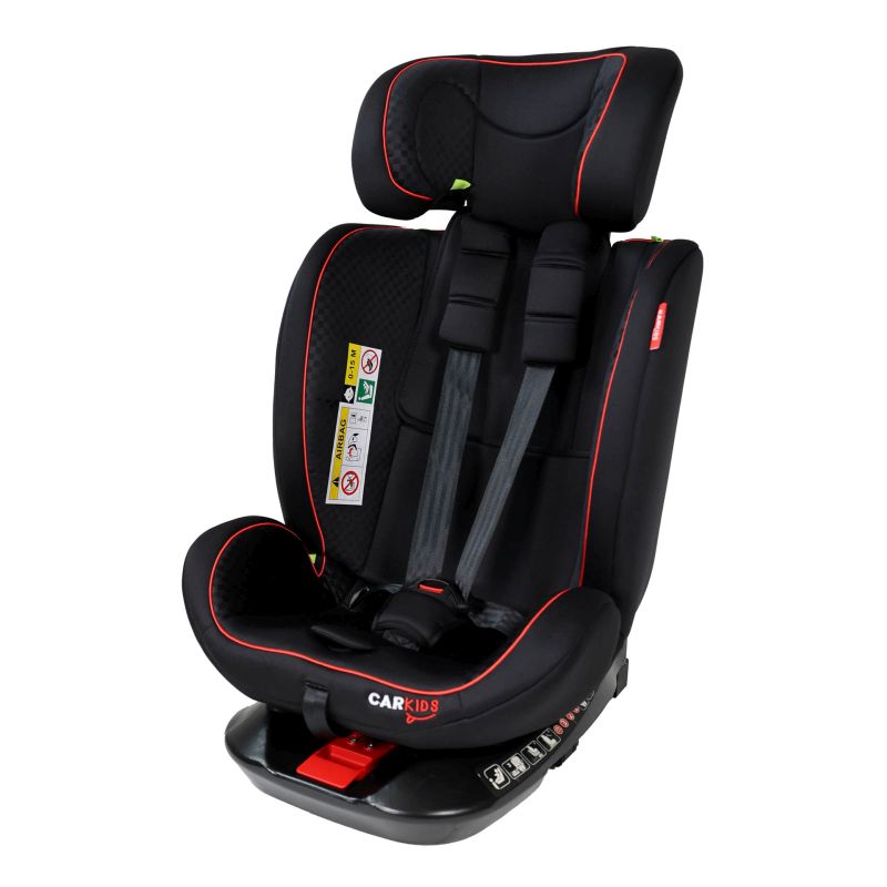Carkids Carkids I-Size Kinderzitje Darcy 360° Draaibaar 40-150cm Isofix Zwart/Rood 4310037