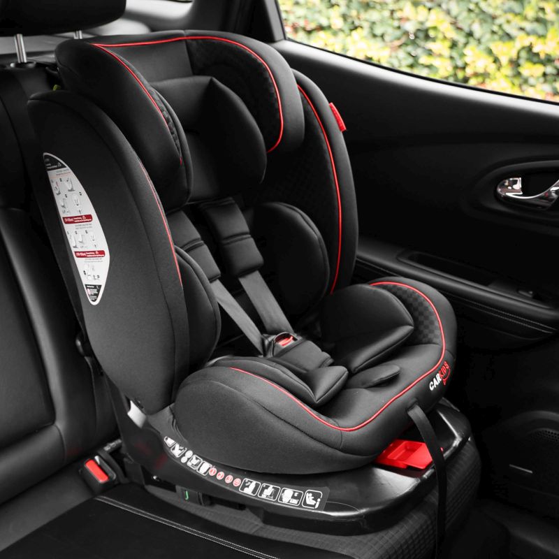 Carkids Carkids I-Size Kinderzitje Darcy 360° Draaibaar 40-150cm Isofix Zwart/Rood 4310037