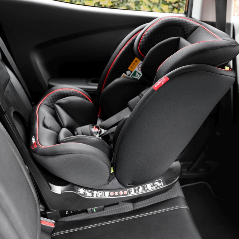 Carkids Carkids I-Size Kinderzitje Darcy 360° Draaibaar 40-150cm Isofix Zwart/Rood 4310037