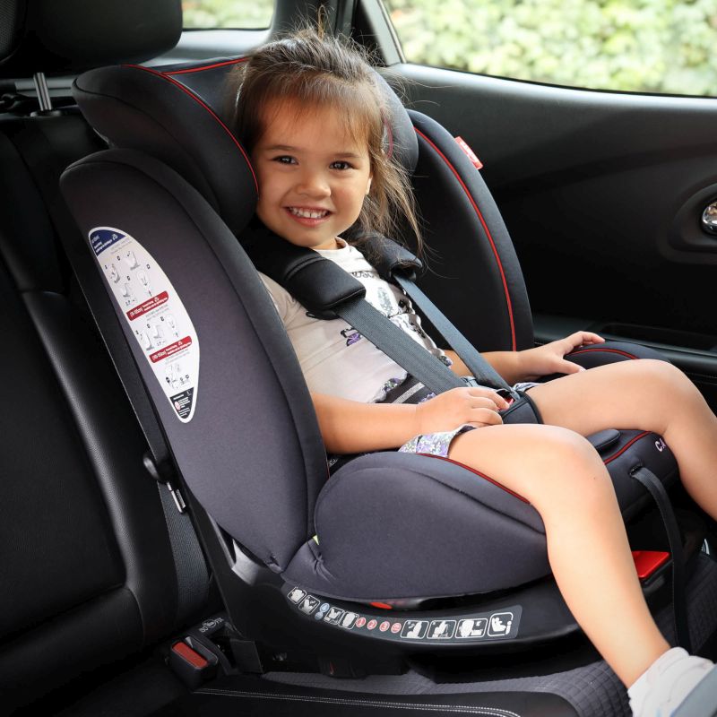 Carkids Carkids I-Size Kinderzitje Darcy 360° Draaibaar 40-150cm Isofix Zwart/Rood 4310037