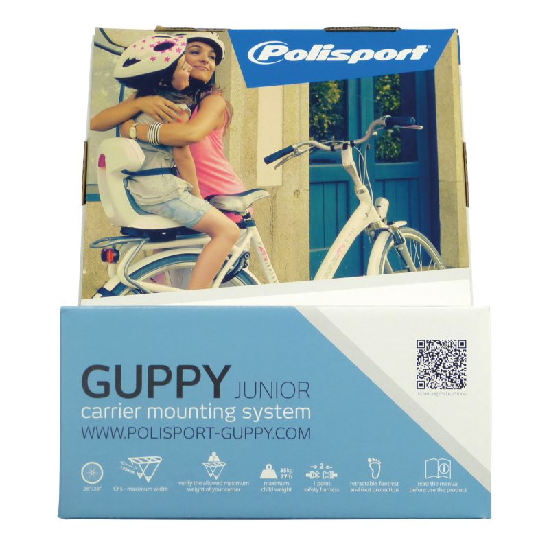 Polisport Polisport Achterzitje Guppy Junior licht/donker grijs 5010602