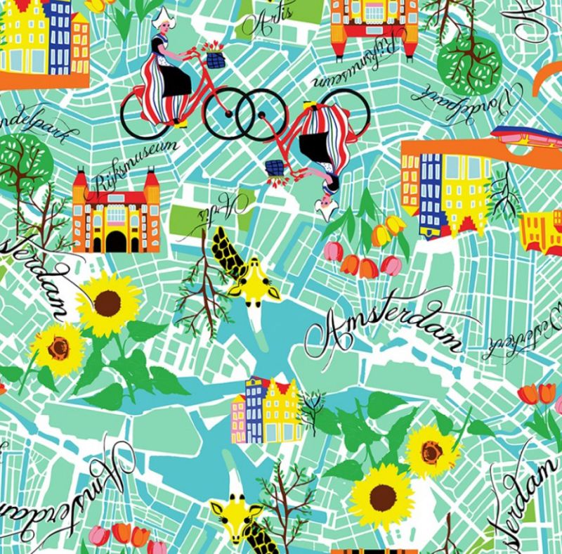 Bikecap Bikecap saddle cover Get Lost Amsterdam 5011083