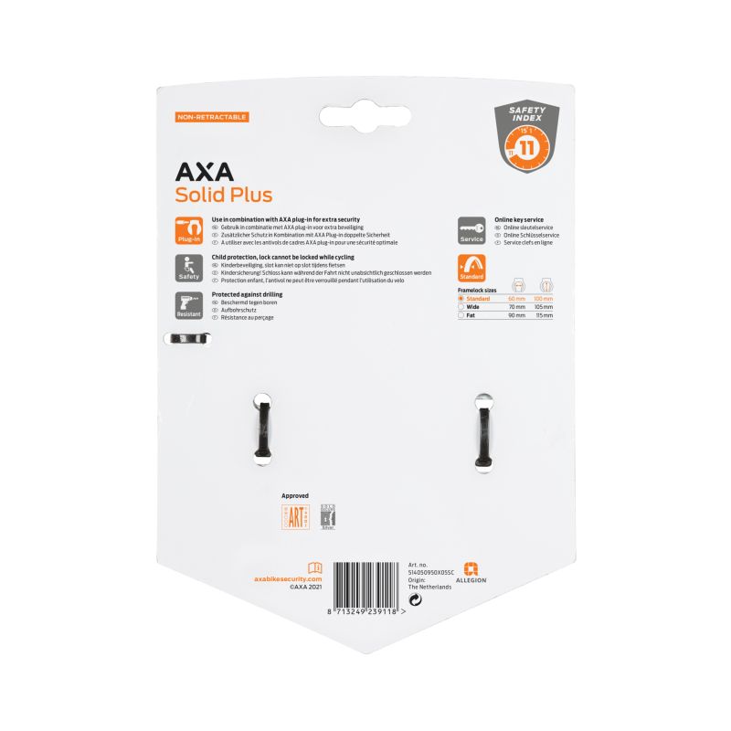 AXA Axa Ringslot Solid Plus Art 2 zwart 5011593