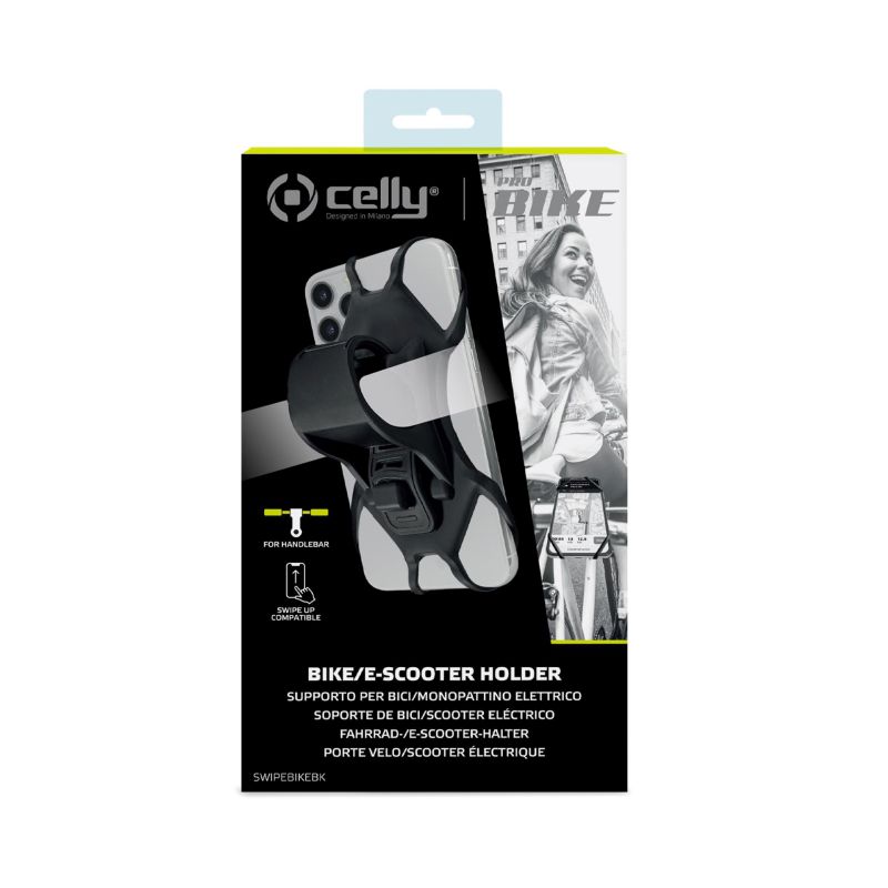 Celly Celly Swipe Telefoonhouder Fiets zwart 5025167