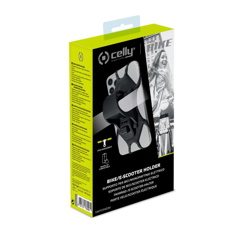 Celly Celly Swipe Telefoonhouder Fiets zwart 5025167