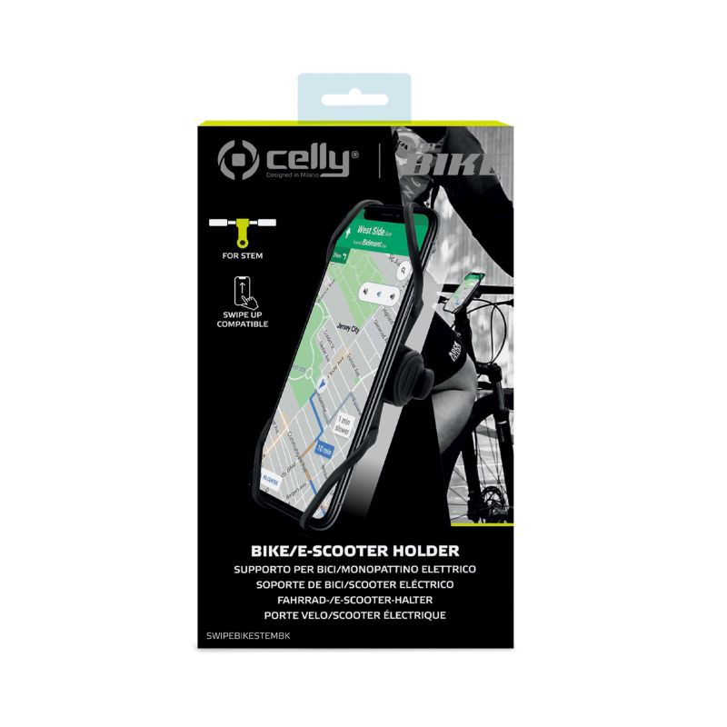 Celly Celly Swipe Telefoonhouder Fiets Stem zwart 5025169