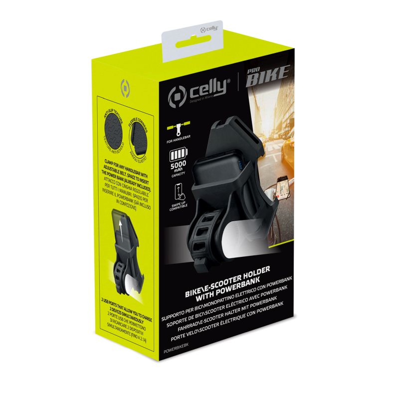 Celly Celly Telefoonhouder met Powerbank 5025172