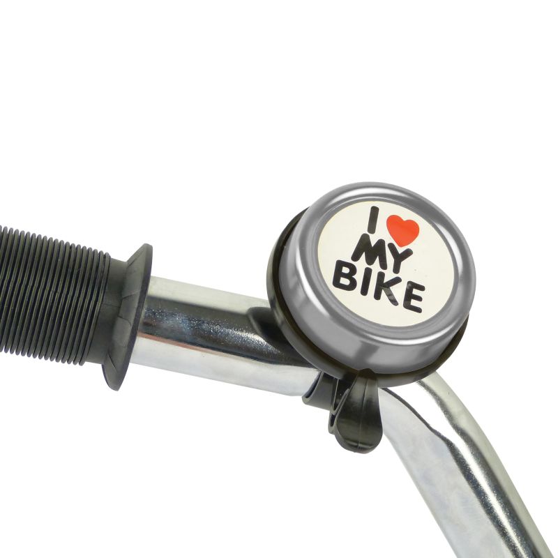 Dresco Dresco Fietsbel I Love My Bike Chroom 5250107