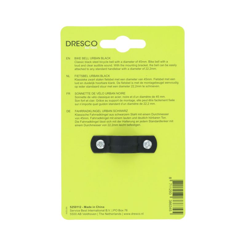 Dresco Dresco Fietsbel Urban Zwart 5250112