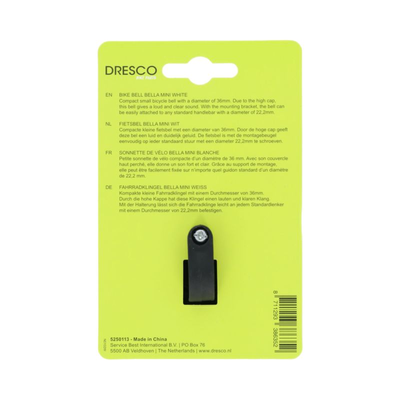 Dresco Dresco Fietsbel Bella Mini Wit 5250113