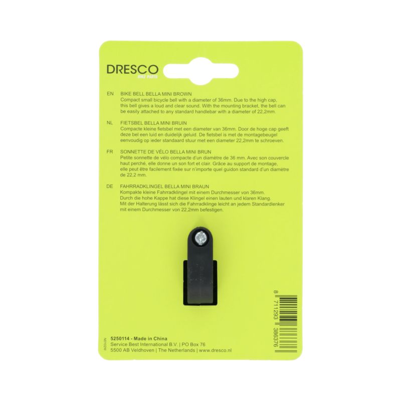 Dresco Dresco Fietsbel Bella Mini Bruin 5250114