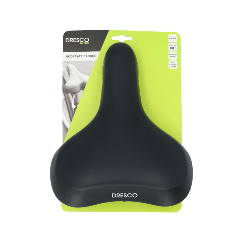 Dresco Dresco Fietszadel Towny Memoryfoam Zwart 5250311