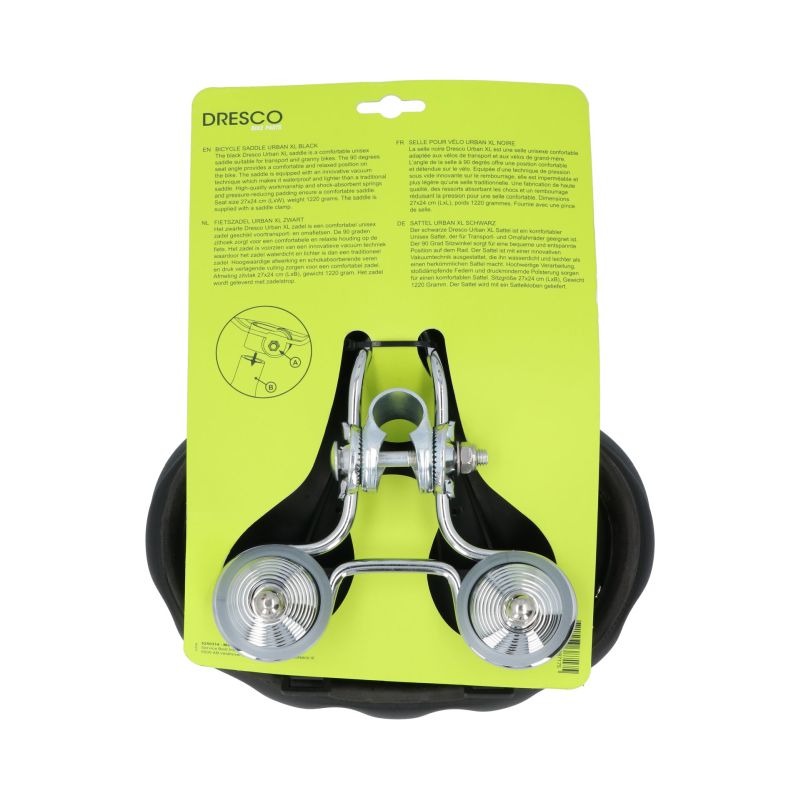 Dresco Dresco Fietszadel Urban XL Zwart 5250314